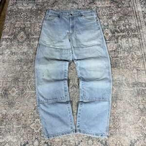 Vintage Dickies Double-Knee Carpenter Jeans Light Wash 34x32 – Baggy Workwear